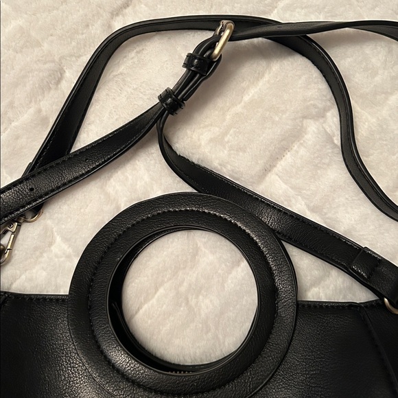 Joy Susan Black Crossbody Bag with Circular Handle - Picture 12 of 14